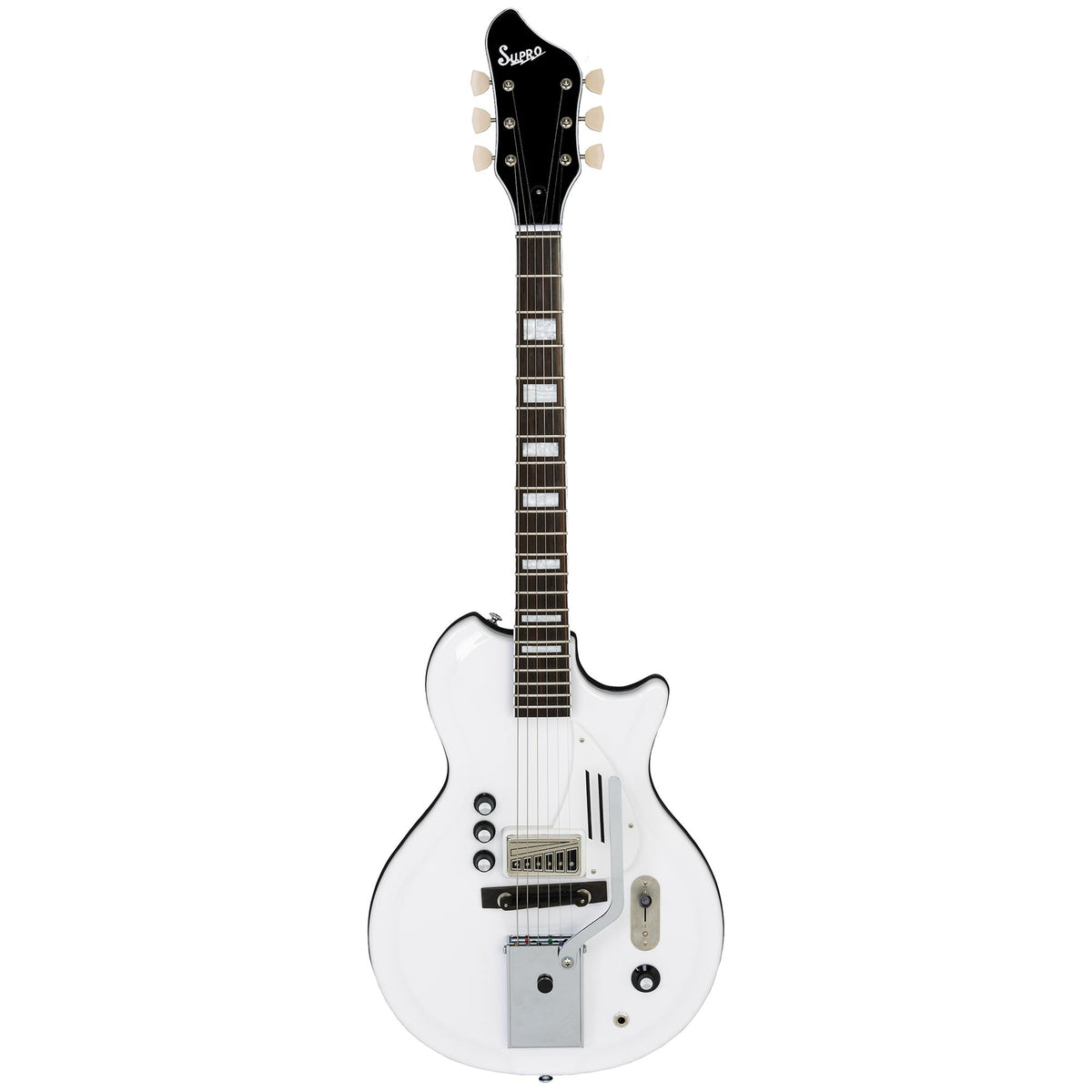 Supro Americana Series White Holiday Guitar - Dawn White
