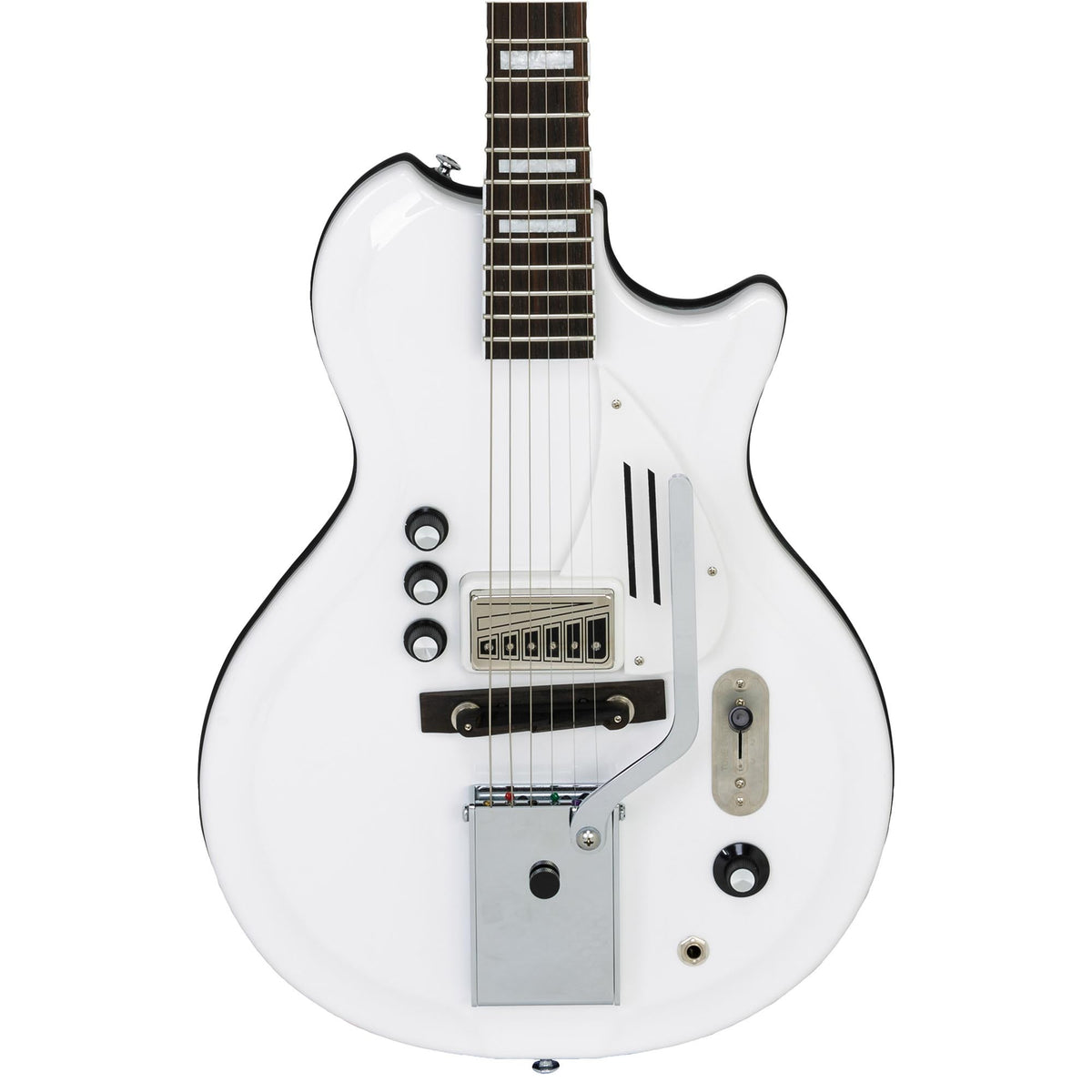 Supro Americana Series White Holiday Guitar - Dawn White