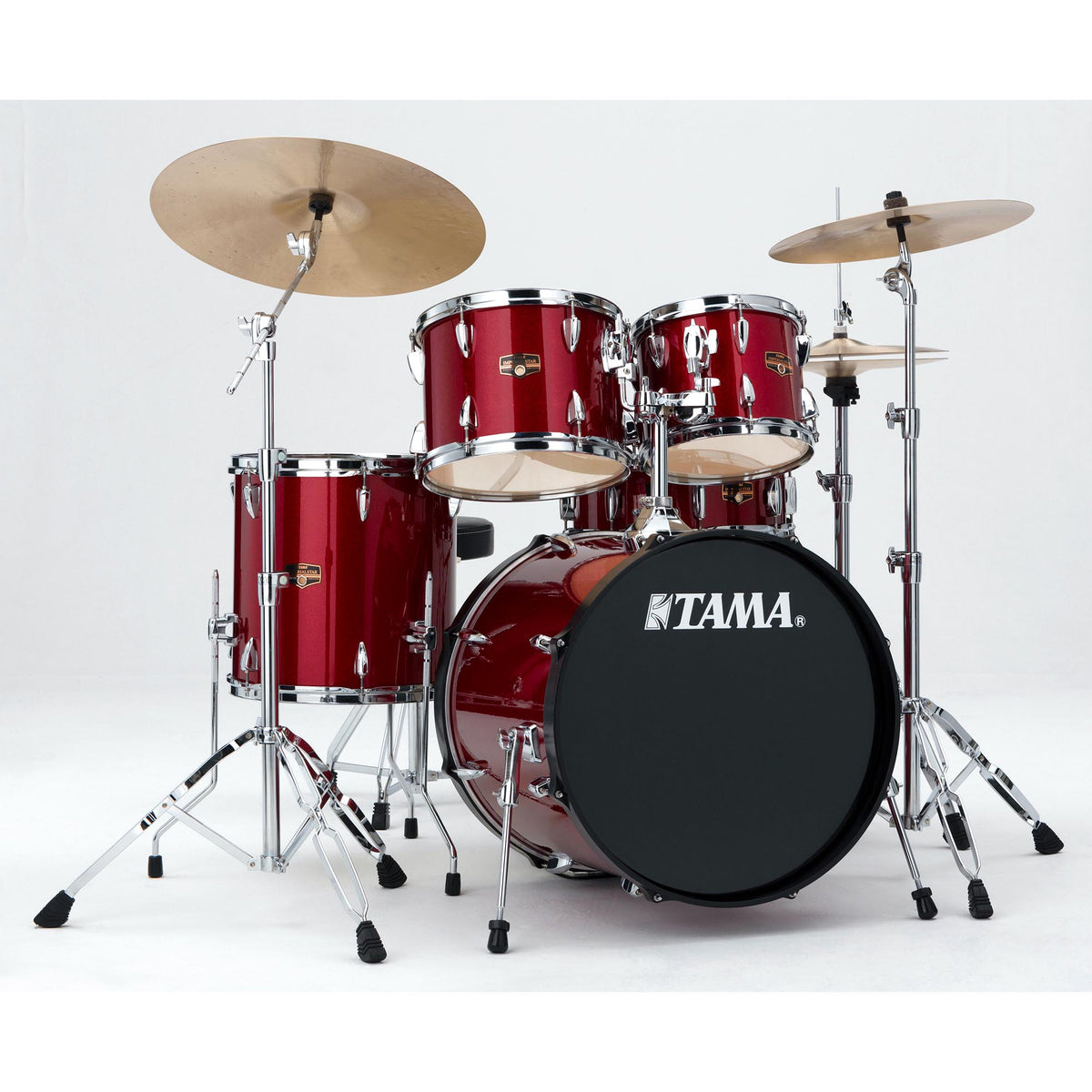 Tama 5 Piece Imperialstar Kit - Meinl HCS Cymbals - Candy Apple Mist