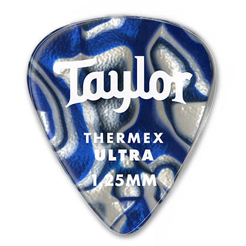 Taylor Darktone 351 Thermex Picks, Blue Swirl 1.5MM 6 Pack