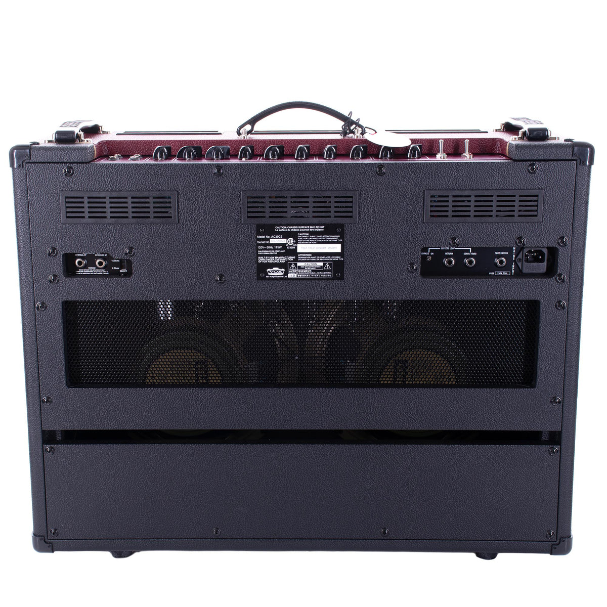 Vox Limited Edition AC30C2 30 Watt 2x12 Tube Combo, Two Tone Black and Red Tolex