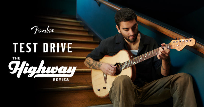 Fender Test Drive the Highway Series Invite artist playing a new highway series acoustic electric guitar
