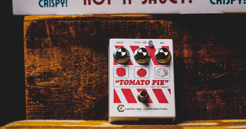 Caroline Guitar Company Russo Music exclusive Tomato Pie Hawaiian Pizza fuzz effect pedal
