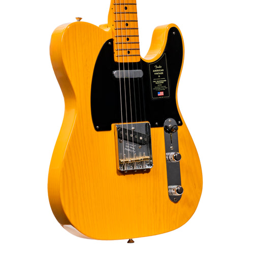 Fender American Vintage II 1951 Telecaster Electric Guitar, Maple, Butterscotch Blonde