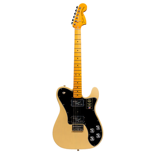 Fender American Vintage II 1975 Telecaster Deluxe Electric Guitar, Maple, Vintage Blonde