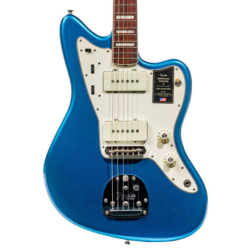 Fender American Vintage II 1966 Jazzmaster Electric Guitar, Rosewood, Lake Placid Blue