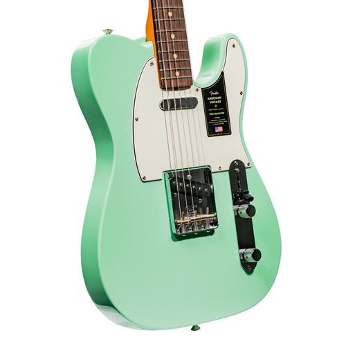 Fender American Vintage II 1963 Telecaster Electric Guitar, Rosewood, Surf Green