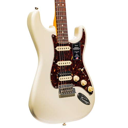 Fender American Professional II Stratocaster HSS Electric Guitar, Rosewood, Olympic White