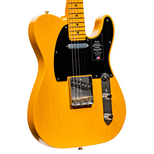 Fender American Professional Classic Telecaster Electric Guitar, Butterscotch Blonde