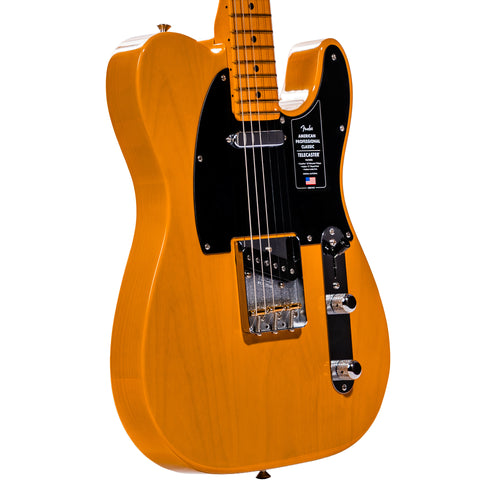 Fender American Professional Classic Telecaster Electric Guitar, Butterscotch Blonde