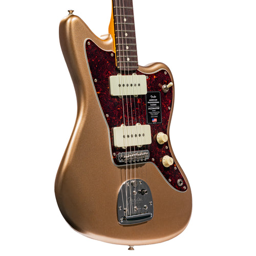 Fender American Professional Classic Jazzmaster Electric Guitar, Faded Firemist Gold