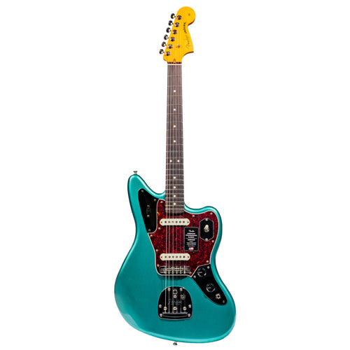 Fender American Professional Classic Jaguar Electric Guitar, Faded Sherwood Green Metallic