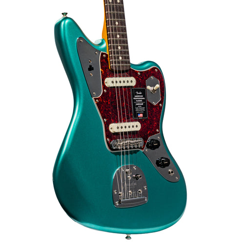 Fender American Professional Classic Jaguar Electric Guitar, Faded Sherwood Green Metallic