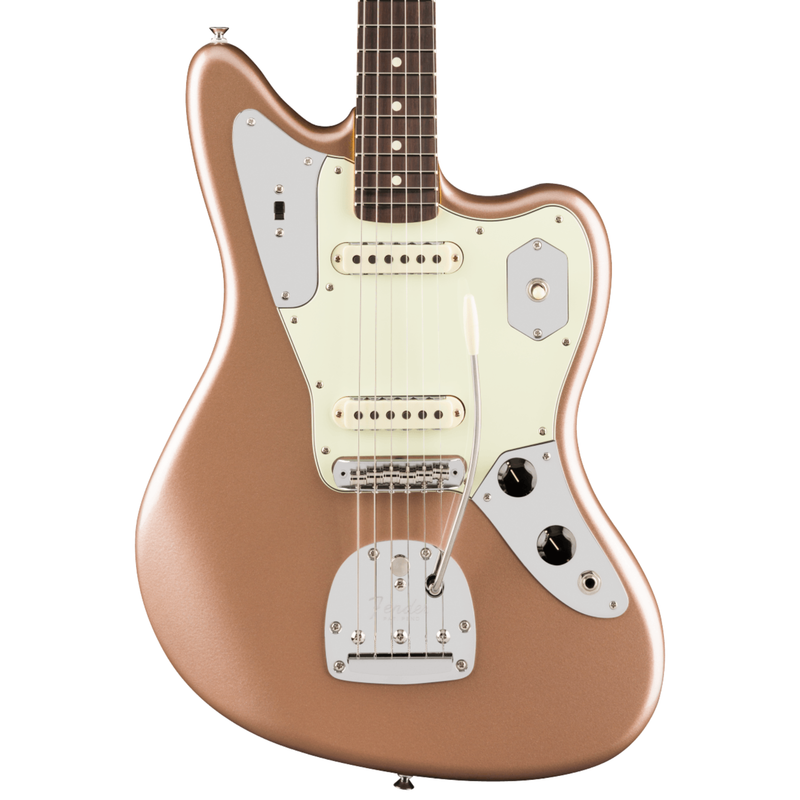 Fender American Professional Classic Jaguar Electric Guitar, Faded Firemist Gold