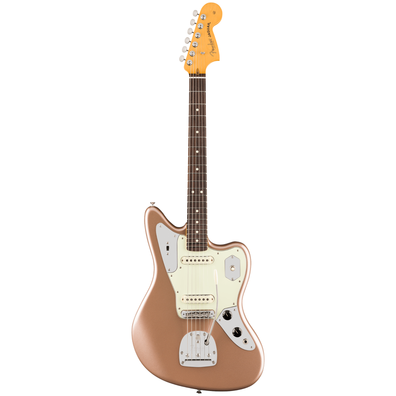 Fender American Professional Classic Jaguar Electric Guitar, Faded Firemist Gold