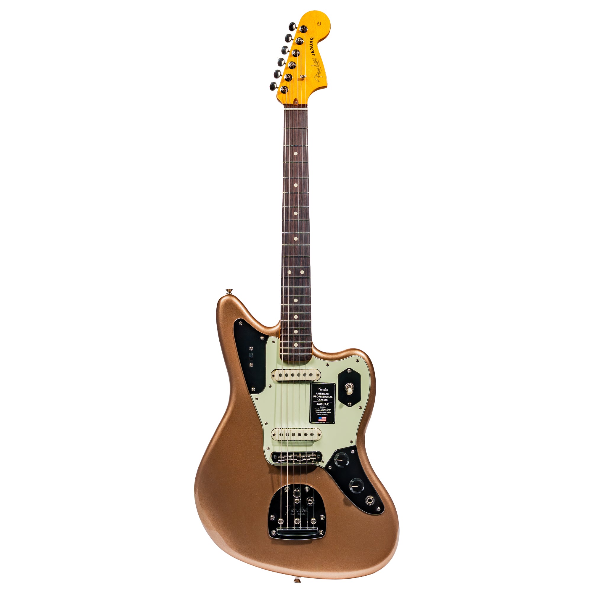 Fender American Professional Classic Jaguar Guitar, Firemist Gold