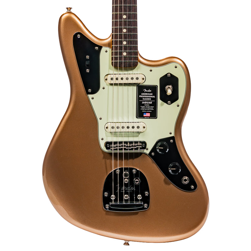 Fender American Professional Classic Jaguar Guitar, Firemist Gold