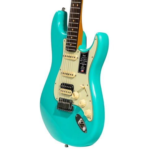 Fender American Ultra Luxe Vintage '60s Stratocaster HSS Electric Guitar, Sea Foam Green