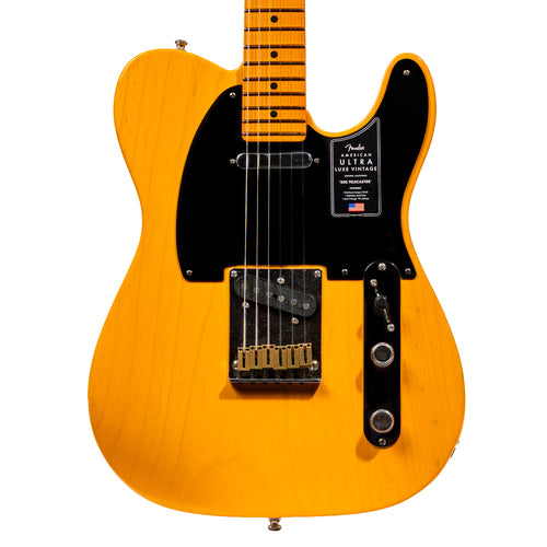 Fender American Ultra Luxe Vintage '50s Telecaster Electric Guitar, Butterscotch Blonde