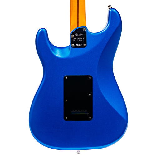 Fender American Ultra II Stratocaster Electric Guitar, Ebony Fingerboard, Noble Blue