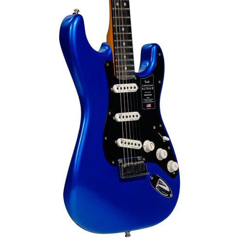 Fender American Ultra II Stratocaster Electric Guitar, Ebony Fingerboard, Noble Blue