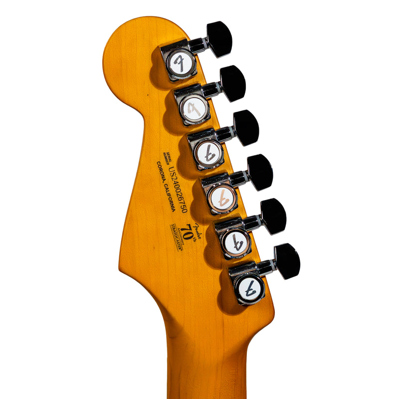 Fender American Ultra II Stratocaster Electric Guitar, Ebony Fingerboard, Noble Blue