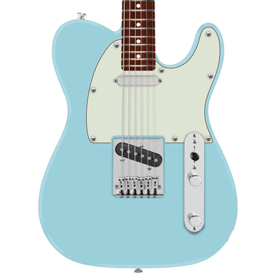 Fender 75th Anniversary Player II Telecaster Electric Guitar, Daphne Blue
