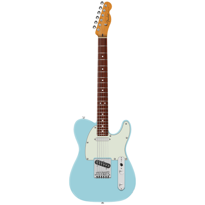 Fender 75th Anniversary Player II Telecaster Electric Guitar, Daphne Blue