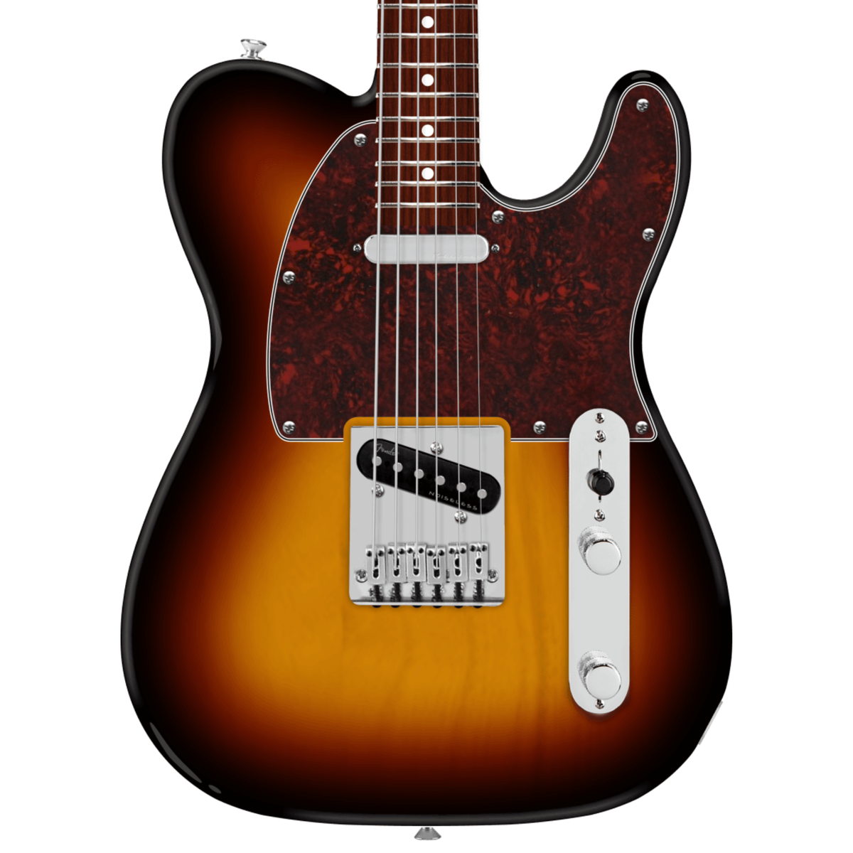 Fender 75th Anniversary Player II Baritone Telecaster Electric Guitar, 3-Color Sunburst