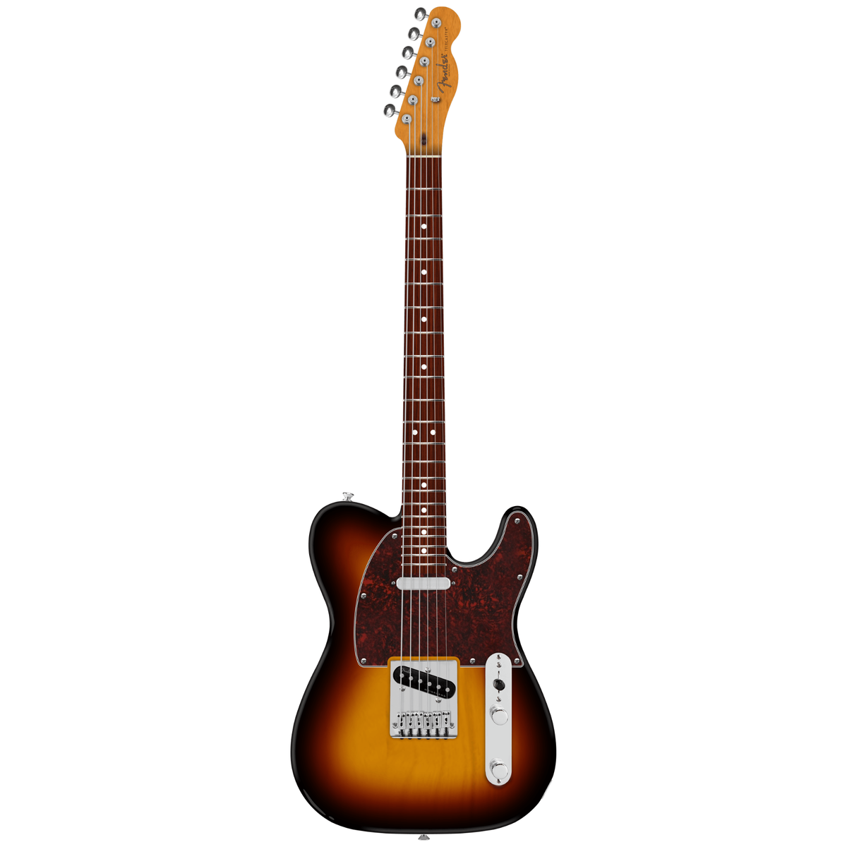 Fender 75th Anniversary Player II Baritone Telecaster Electric Guitar, 3-Color Sunburst