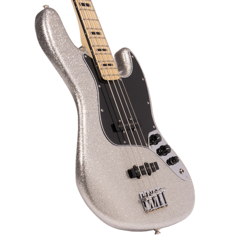 Fender Limited Edition Mikey Way Jazz Bass Guitar, Maple Fingerboard, Silver Sparkle