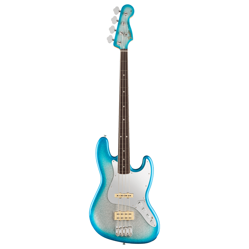 Fender Limited Player Plus x Blu DeTiger Jazz Bass Guitar, Rosewood Fingerboard, Sky Burst Sparkle