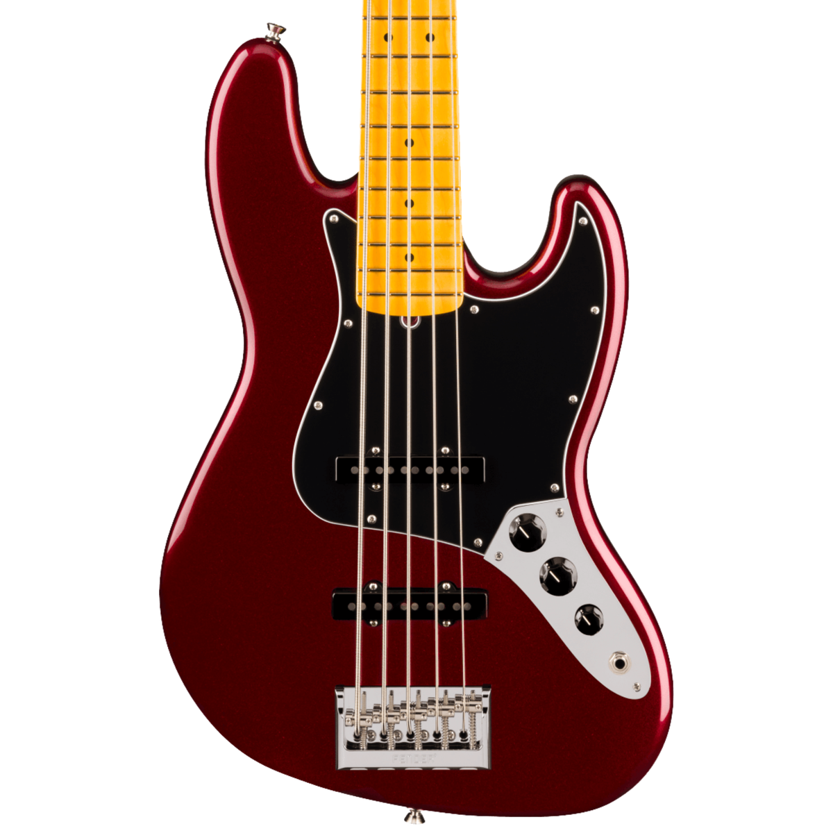 Fender American Professional Jazz Bass V Bass Guitar, Maple Fingerboard, Oxblood