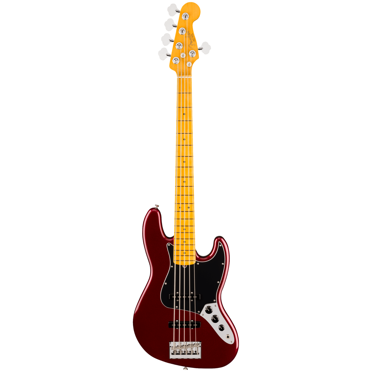 Fender American Professional Jazz Bass V Bass Guitar, Maple Fingerboard, Oxblood
