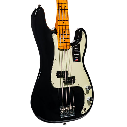 Fender American Professional II Precision Bass Guitar, Maple, Black