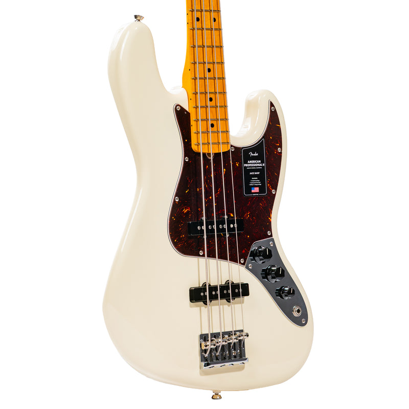 Fender American Professional II Jazz Bass Guitar, Maple Fingerboard, Olympic White