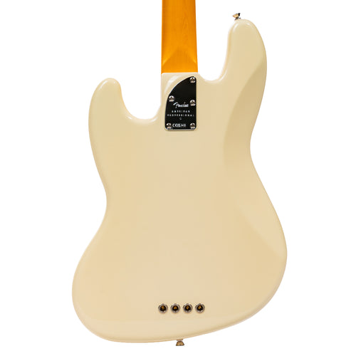 Fender American Professional II Jazz Bass Guitar, Maple Fingerboard, Olympic White