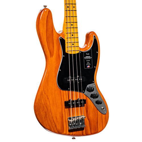 Fender American Professional II Jazz Bass Guitar, Maple Fingerboard, Roasted Pine