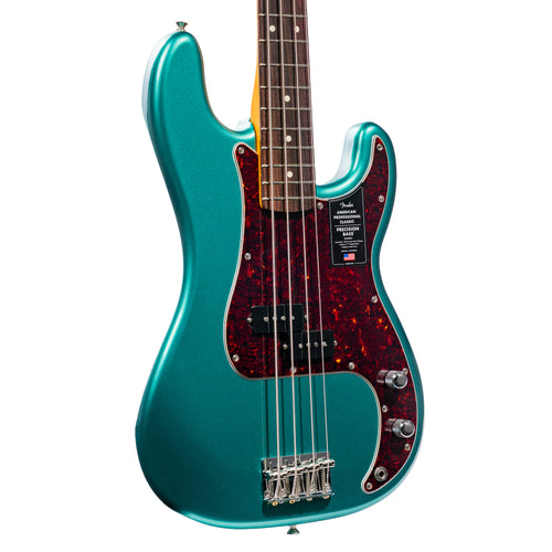 Fender American Professional Classic Precision Bass Guitar, Faded Sherwood Green Metallic