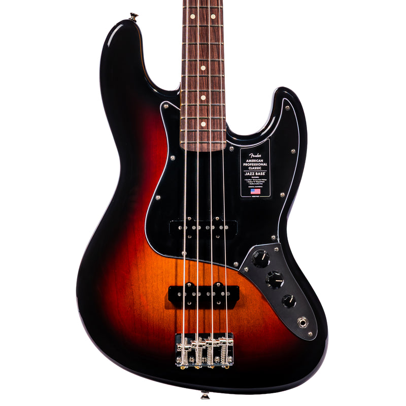 Fender American Professional Classic Jazz Bass Guitar, 3-Color Sunburst