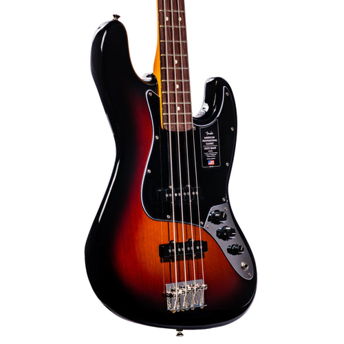 Fender American Professional Classic Jazz Bass Guitar, 3-Color Sunburst