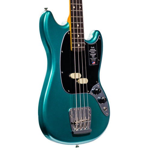 Fender American Professional Classic Mustang Bass Guitar, Faded Sherwood Green Metallic