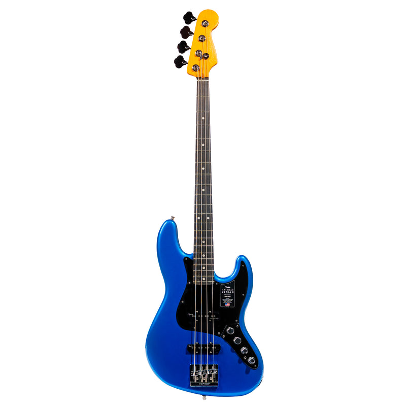 Fender American Ultra II Jazz Bass Guitar, Ebony Fingerboard, Noble Blue