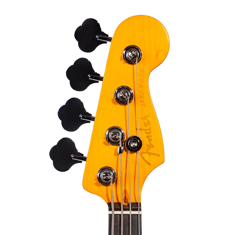 Fender American Ultra II Jazz Bass Guitar, Ebony Fingerboard, Noble Blue