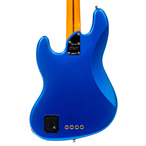 Fender American Ultra II Jazz Bass Guitar, Ebony Fingerboard, Noble Blue