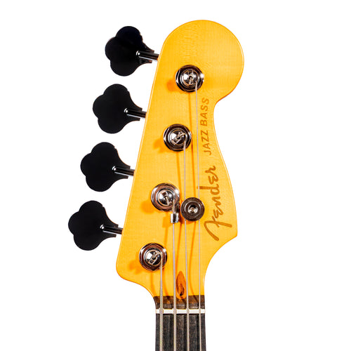 Fender American Ultra II Jazz Bass Guitar, Ebony Fingerboard, Noble Blue