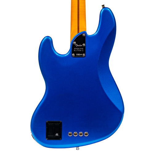 Fender American Ultra II Jazz Bass Guitar, Ebony Fingerboard, Noble Blue