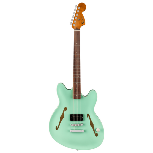 Fender Tom Delonge Starcaster Electric Guitar, Rosewood Fingerboard, Satin Surf Green