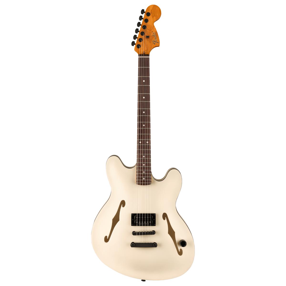 Fender Tom Delonge Starcaster Electric Guitar, Rosewood Fingerboard, Satin Olympic White