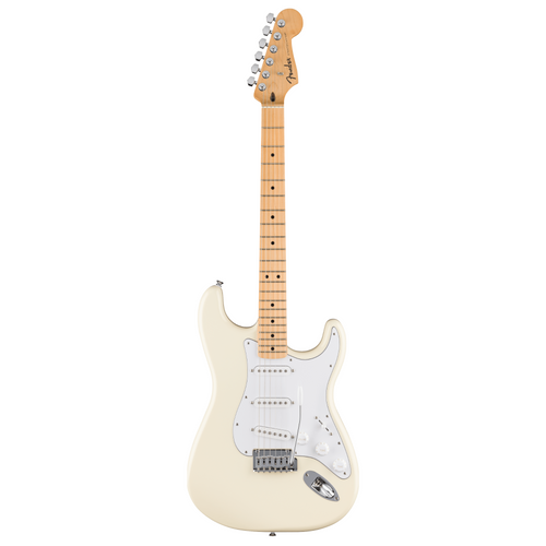 Fender Standard Stratocaster Electric Guitar, Maple Fingerboard, Olympic White